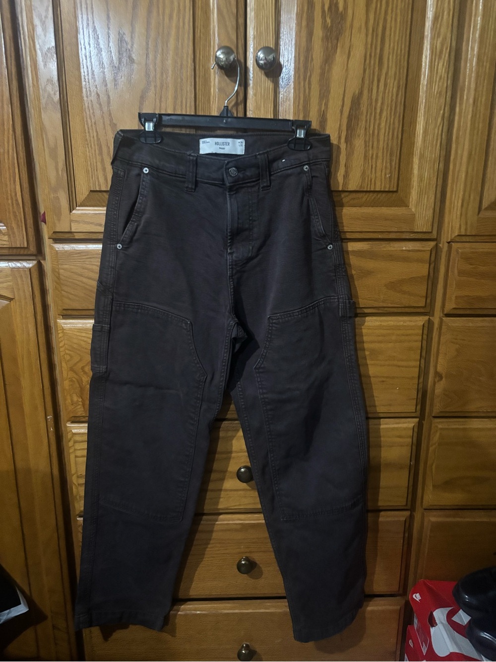 Hollister Men's Dark Brown Cargo Pants